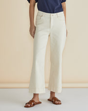 Betty Basics Willow Wide Leg Jean - Off-White