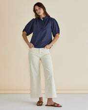 Betty Basics Willow Wide Leg Jean - Off-White