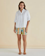 Betty Basics Lynwood Linen Shirt - White