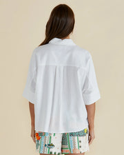 Betty Basics Lynwood Linen Shirt - White