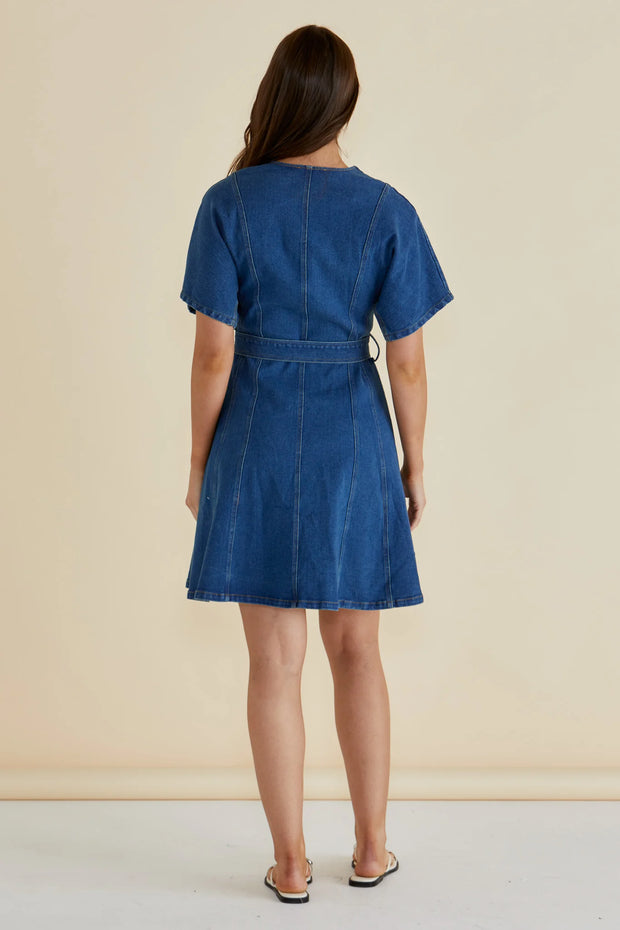 Betty Basics Fiori Denim Dress - Mid Wash