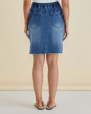 Betty Basics Augie Denim Skirt - Denim Blue
