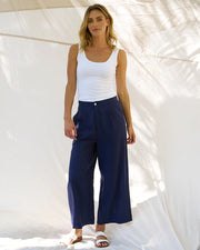 Betty Basics Aspen Palazzo Pant - Navy