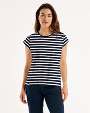 Betty Basics Michaela Top - Navy Stripe