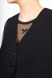 Antler NZ Bow Mesh Top - Black