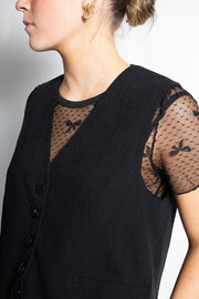 Antler NZ Bow Mesh Top - Black