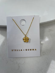 Stella + Gemma Flower Necklaces - Gold & Silver Gold