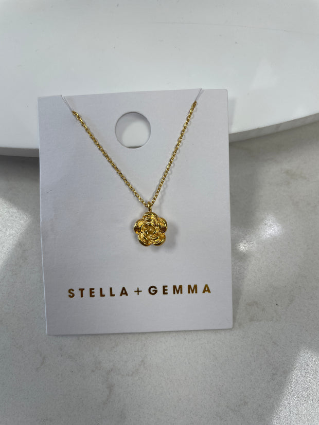 Stella + Gemma Flower Necklaces - Gold & Silver Gold