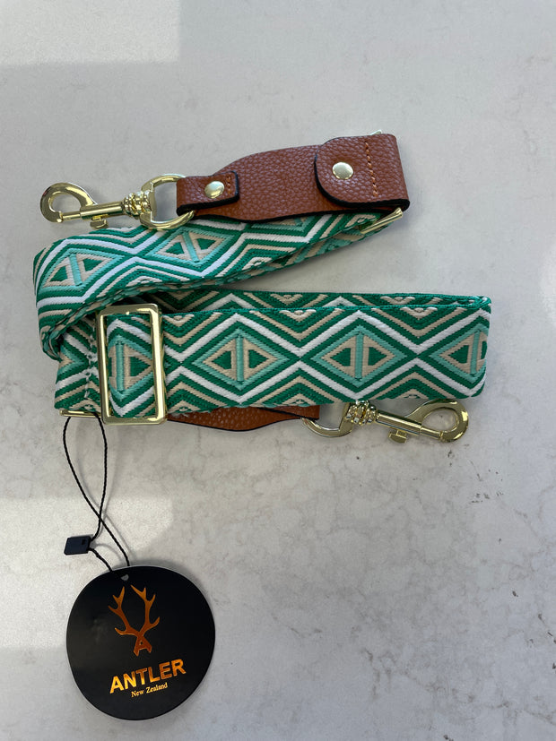 Antler Bag Strap - Double Diamond Green