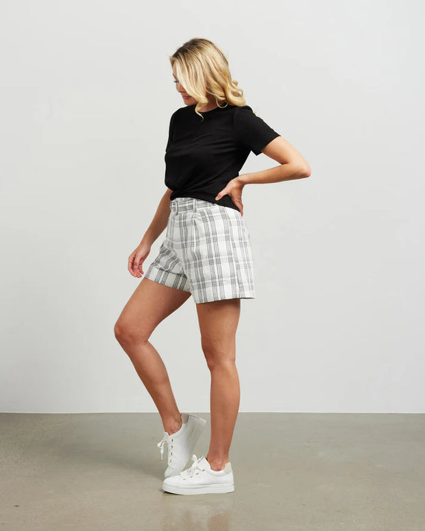 et alia Sara Shorts - White Plaid