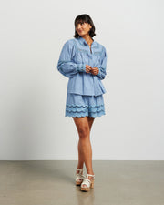 et alia Everly Blouse - Powder Blue