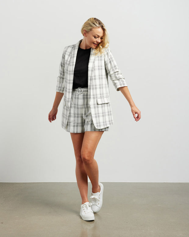 et alia Kennedy Blazer - White Plaid