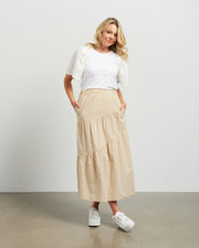 et alia Evie Skirt - Biscotti Gingham