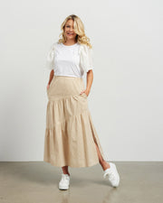 et alia Evie Skirt - Biscotti Gingham