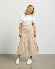 et alia Evie Skirt - Biscotti Gingham