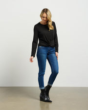 et alia Long Sleeve Twist Tee - Black