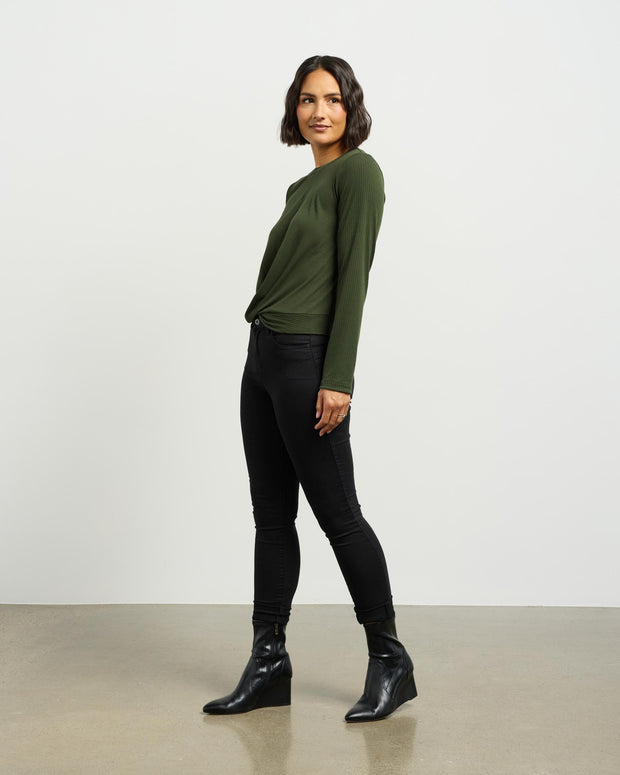 et alia Long Sleeve Twist Tee - Forest