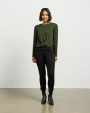 et alia Long Sleeve Twist Tee - Forest