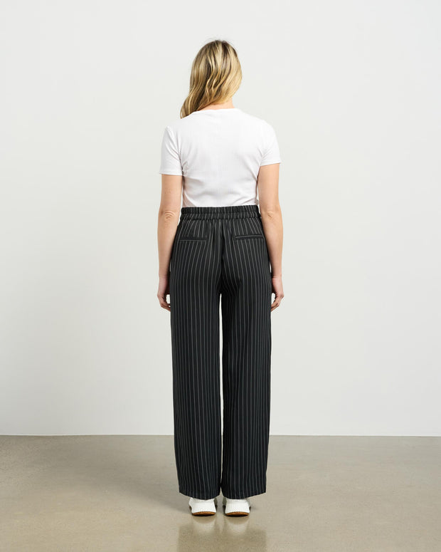 et alia Riley Pants - Black Pinstripe