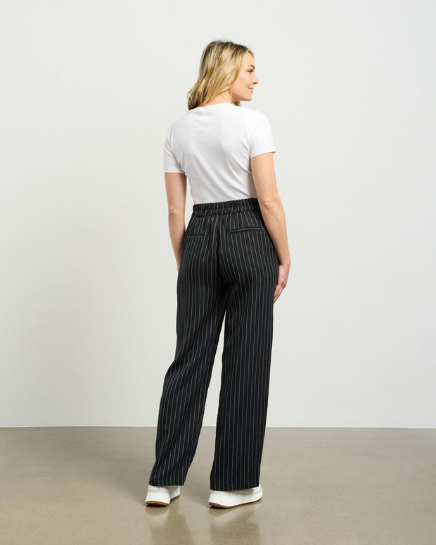 et alia Riley Pants - Black Pinstripe