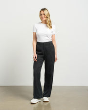 et alia Riley Pants - Black Pinstripe