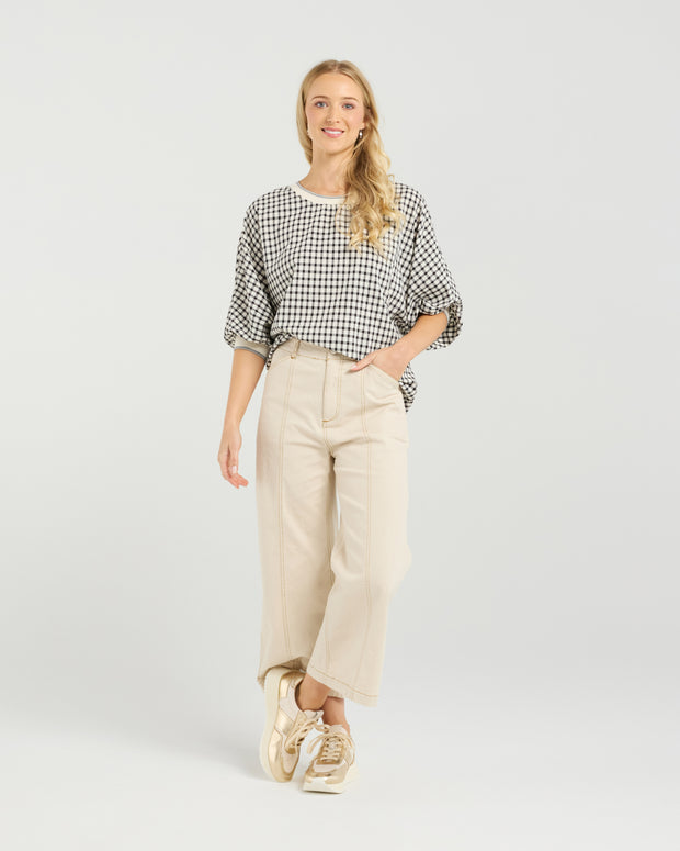 et alia Aroha Top - Monochrome Check