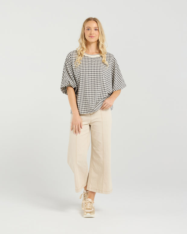 et alia Aroha Top - Monochrome Check