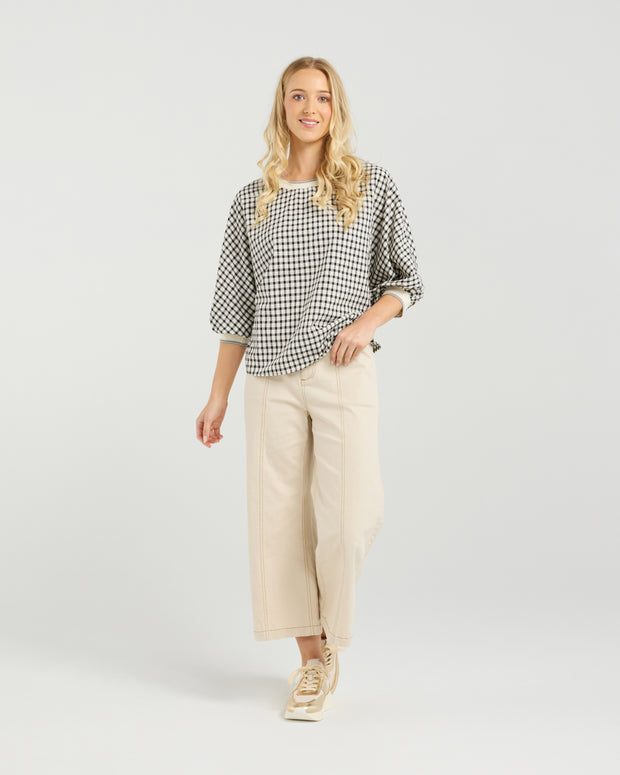 et alia Aroha Top - Monochrome Check