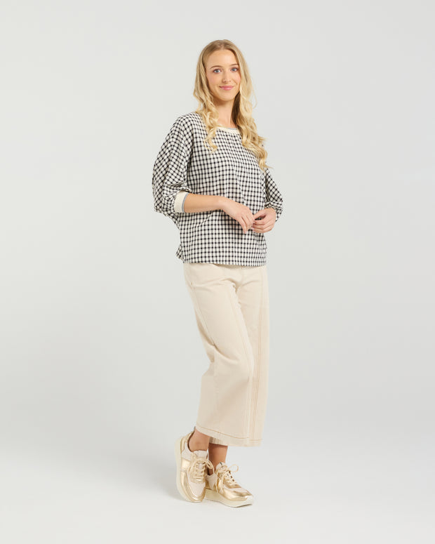 et alia Aroha Top - Monochrome Check