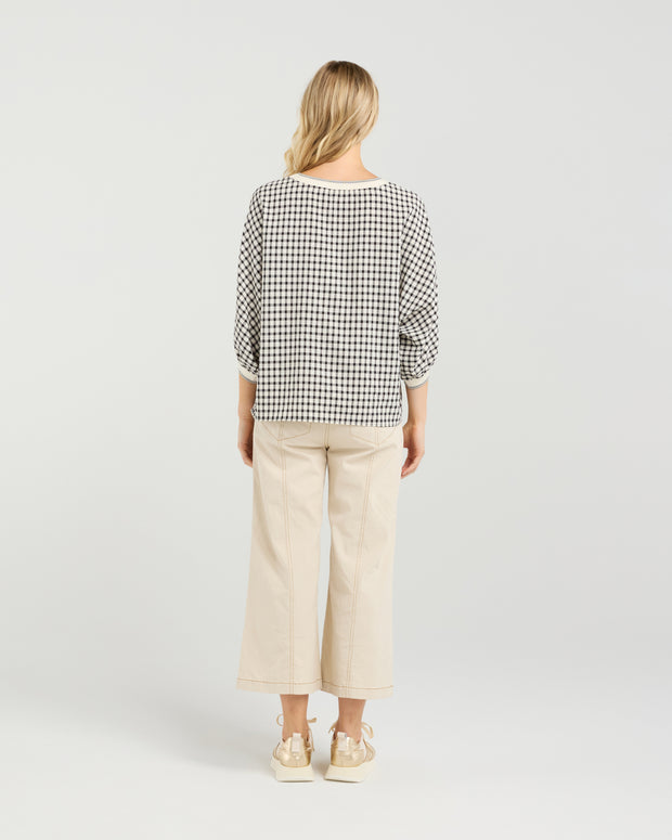 et alia Aroha Top - Monochrome Check