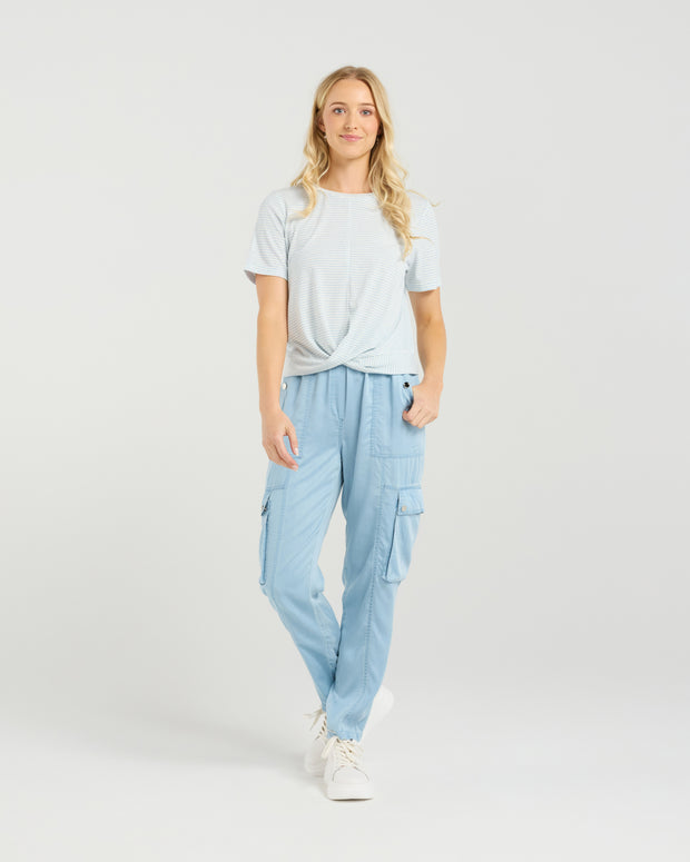 et alia Twist Tee - Sky Stripe