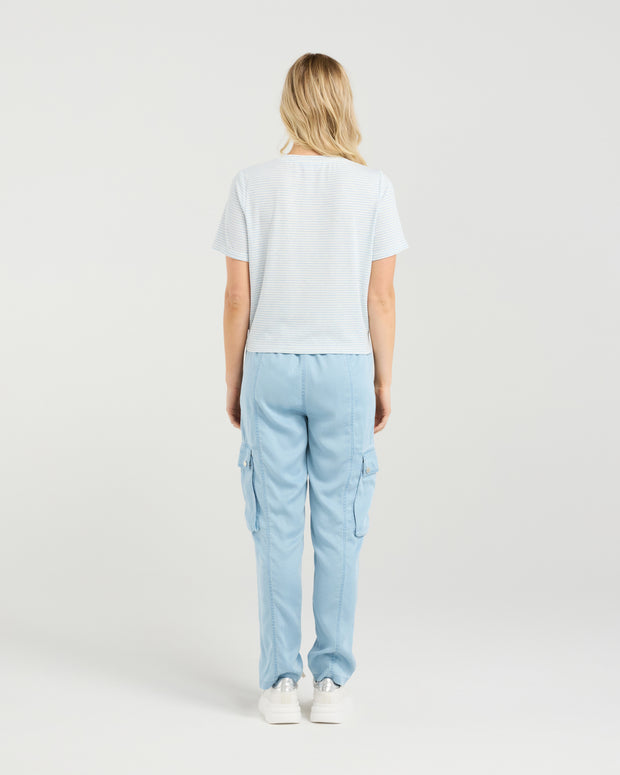 et alia Twist Tee - Sky Stripe