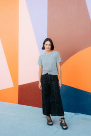 et alia Twist Tee - Monochrome Stripe