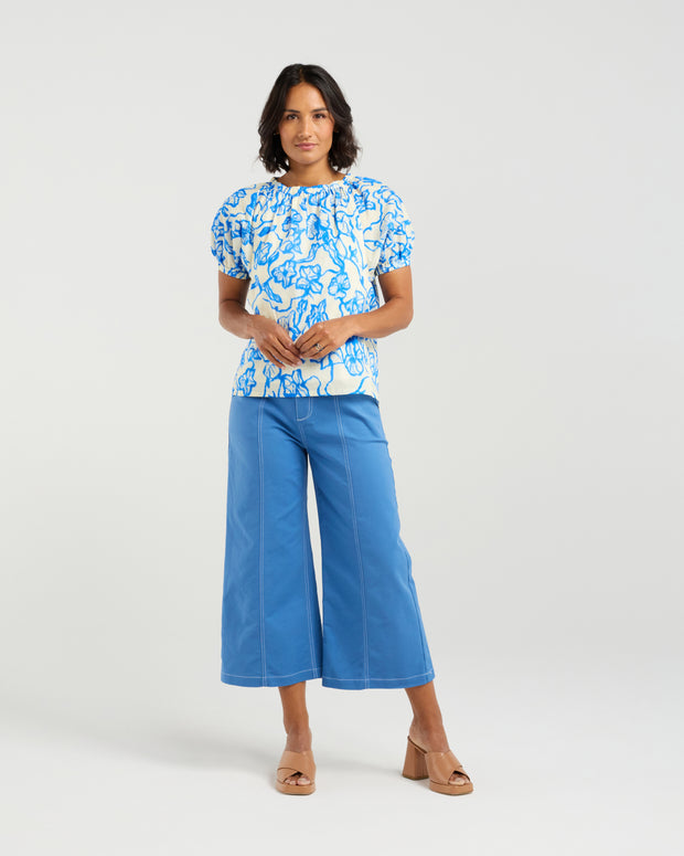 et alia Kyla Top - Flowerbomb Blue