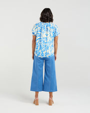 et alia Kyla Top - Flowerbomb Blue
