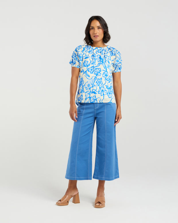 et alia Kyla Top - Flowerbomb Blue