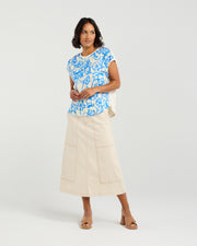 et alia Tatum Top - Flowerbomb Blue