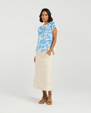et alia Tatum Top - Flowerbomb Blue