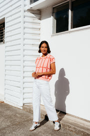 et alia Sedgewick Knit - Blush Trellis