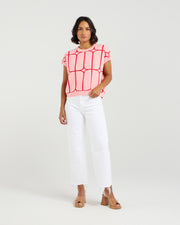 et alia Sedgewick Knit - Blush Trellis