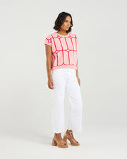 et alia Sedgewick Knit - Blush Trellis