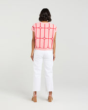 et alia Sedgewick Knit - Blush Trellis