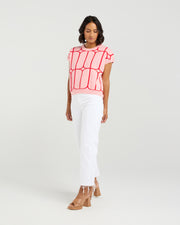 et alia Sedgewick Knit - Blush Trellis