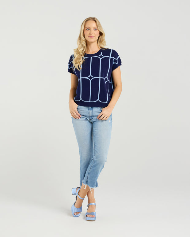 et alia Sedgewick Knit - Twilight Trellis