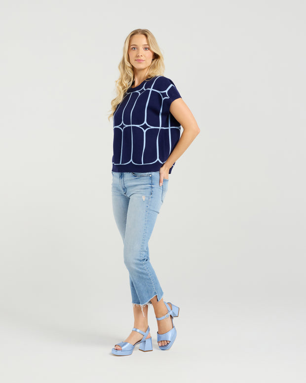 et alia Sedgewick Knit - Twilight Trellis