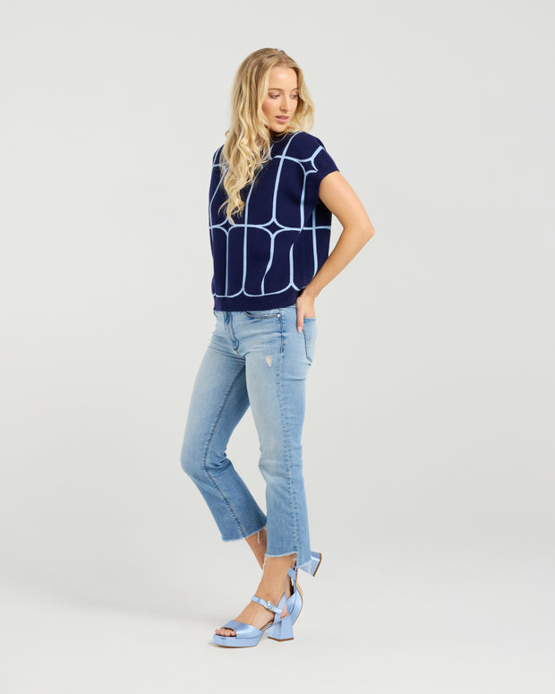 et alia Sedgewick Knit - Twilight Trellis
