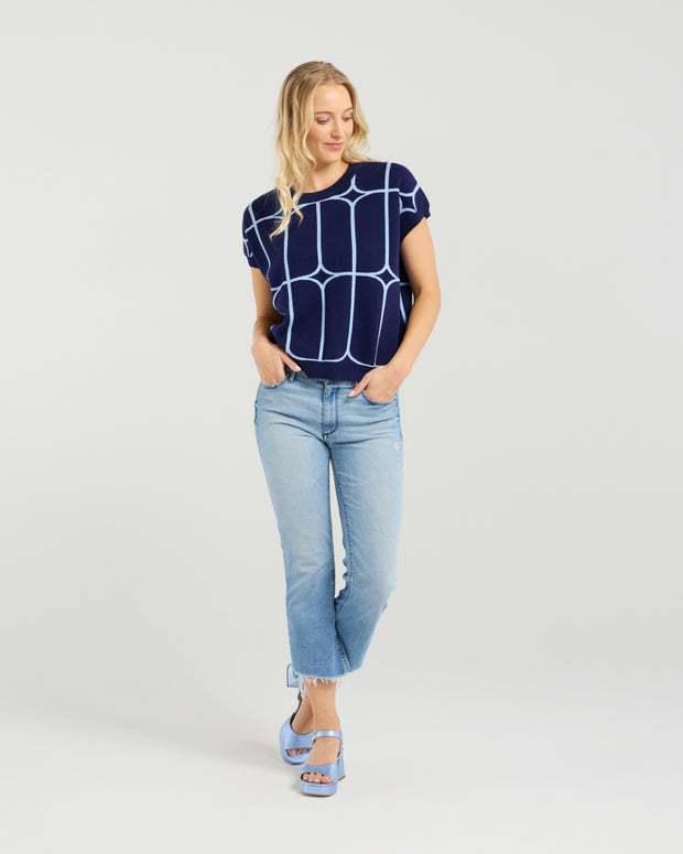 et alia Sedgewick Knit - Twilight Trellis