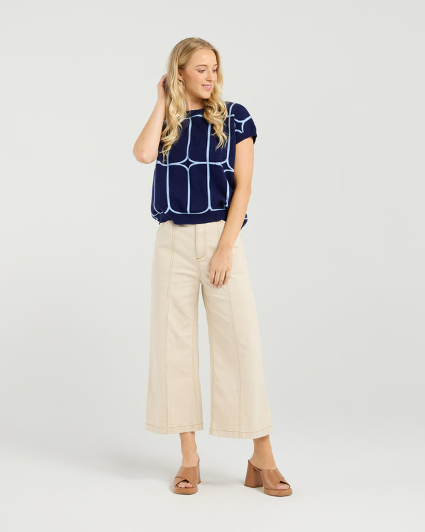 et alia Sedgewick Knit - Twilight Trellis
