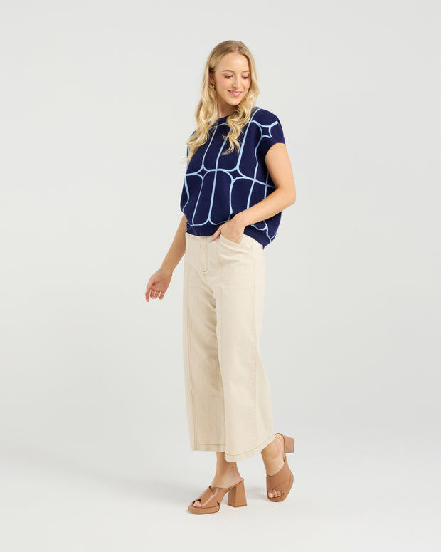 et alia Sedgewick Knit - Twilight Trellis