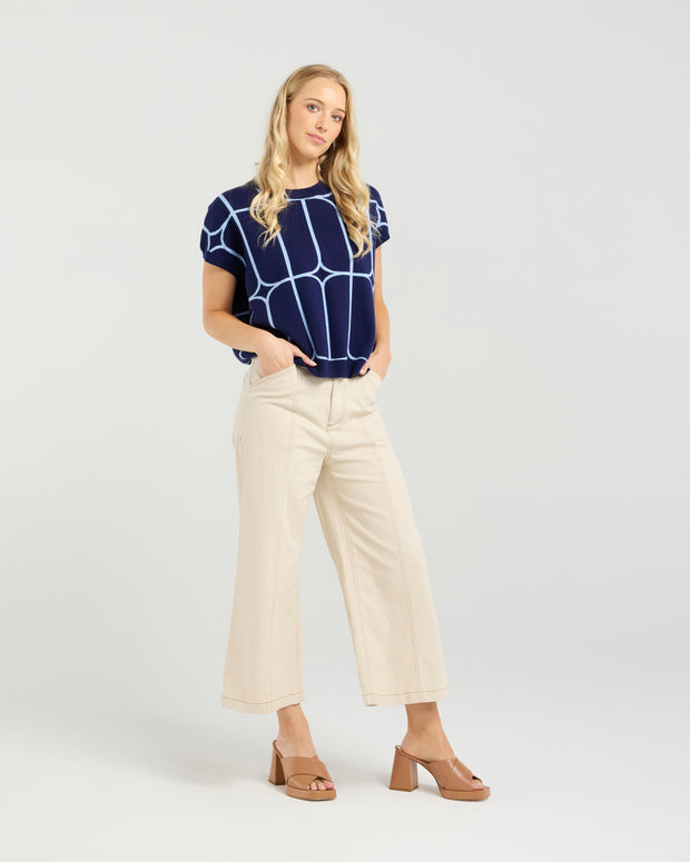 et alia Sedgewick Knit - Twilight Trellis